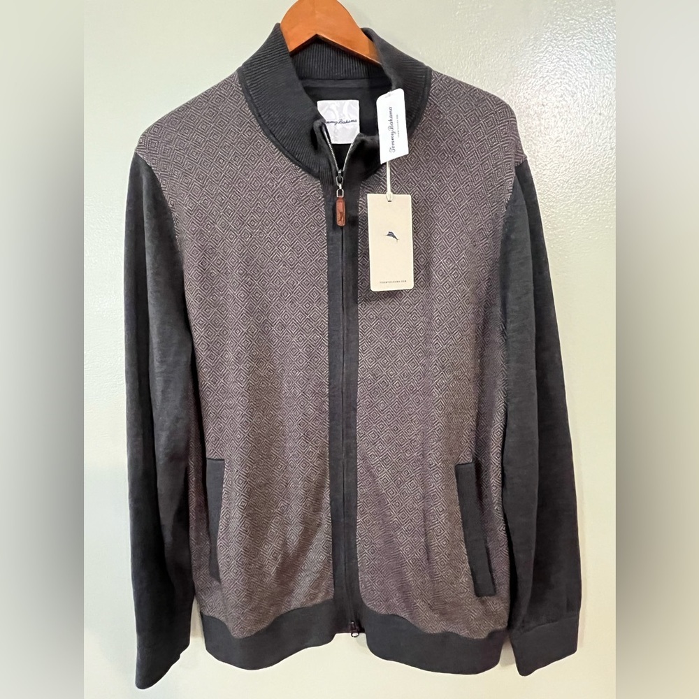 Tommy Bahama Diamond Spring Full Zip Jacket Man’s  Cotton Wool Size M NWT